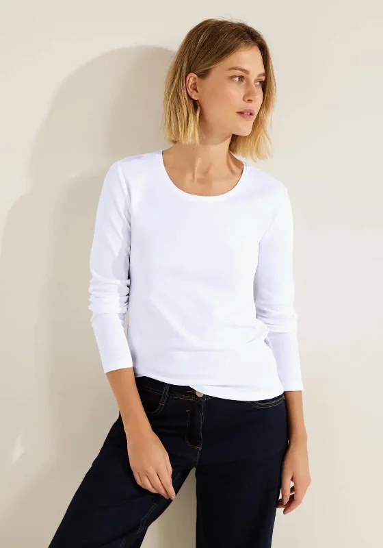 Cecil Basic Long Sleeve T-Shirt, White