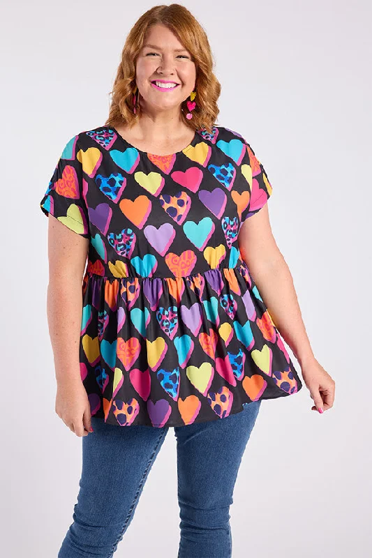 Betty Inky Hearts Top