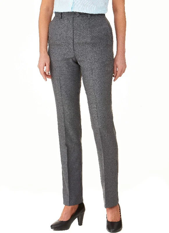 ROBINVALE FLAT FRONT PANT - GREY