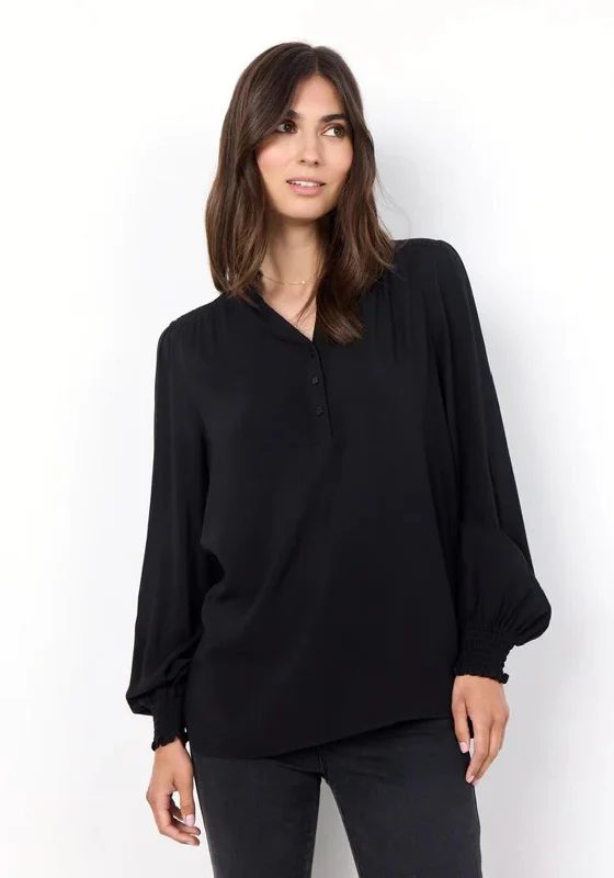 Soyaconcept Radia Frill Collar Blouse, Black