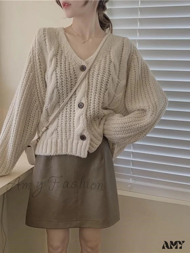 Amy Fashion - Fall Winter Twsied Cardigan