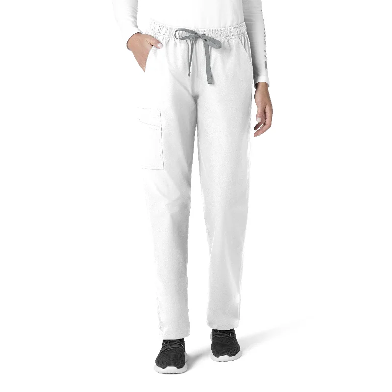 Carhartt Force Essentials Unisex Elastic Waist Cargo Scrub Pant - White