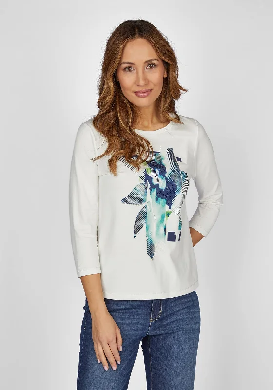 Rabe Bold Print Top, Off-White