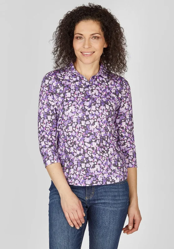 Rabe Floral Print Blouse, Violet