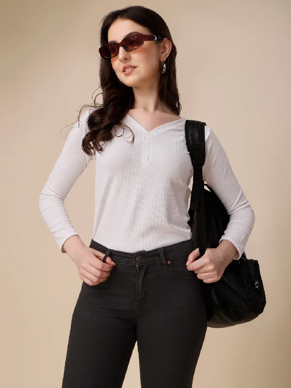 Casual Regular Sleeves Solid Women Top