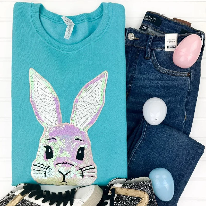 PREORDER: Bunny Sequin Patch Sweatshirt in Five Options