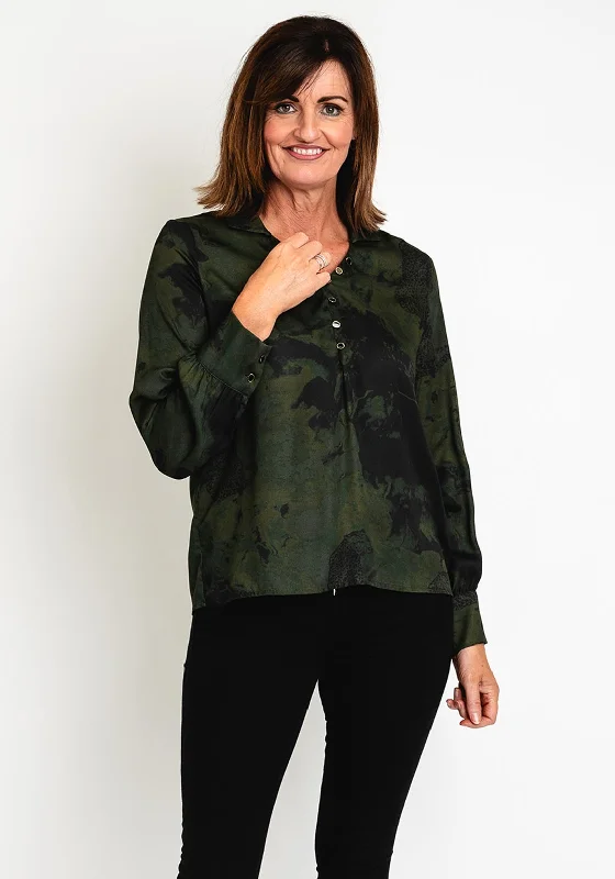 Eva Kayan Leopard Print Sweater, Green