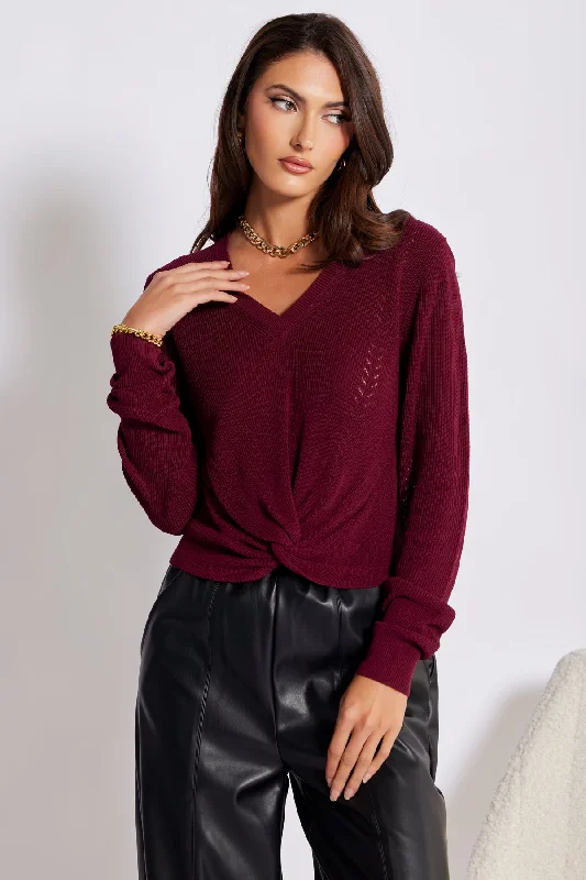 Mateo Twist Front Sweater