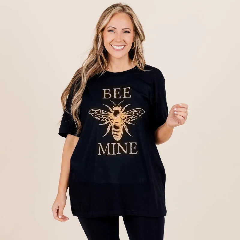 Bee My Valentine Tee, Black