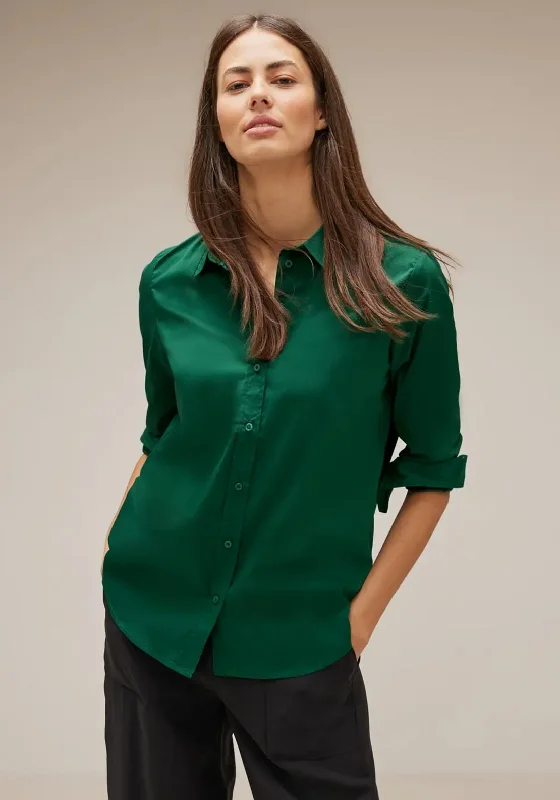 Street One Basic Cotton Shirt, Gentle Green