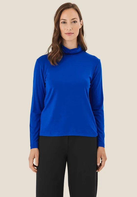 Masai Brunis Jersey Turtleneck Top, Blue